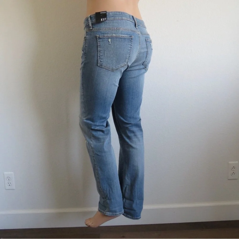 KUT from the KLOTH Jeans Women's Catherine Boyfriend DISTRESSED Plus Size 16 NWT - Picture 2 of 3
